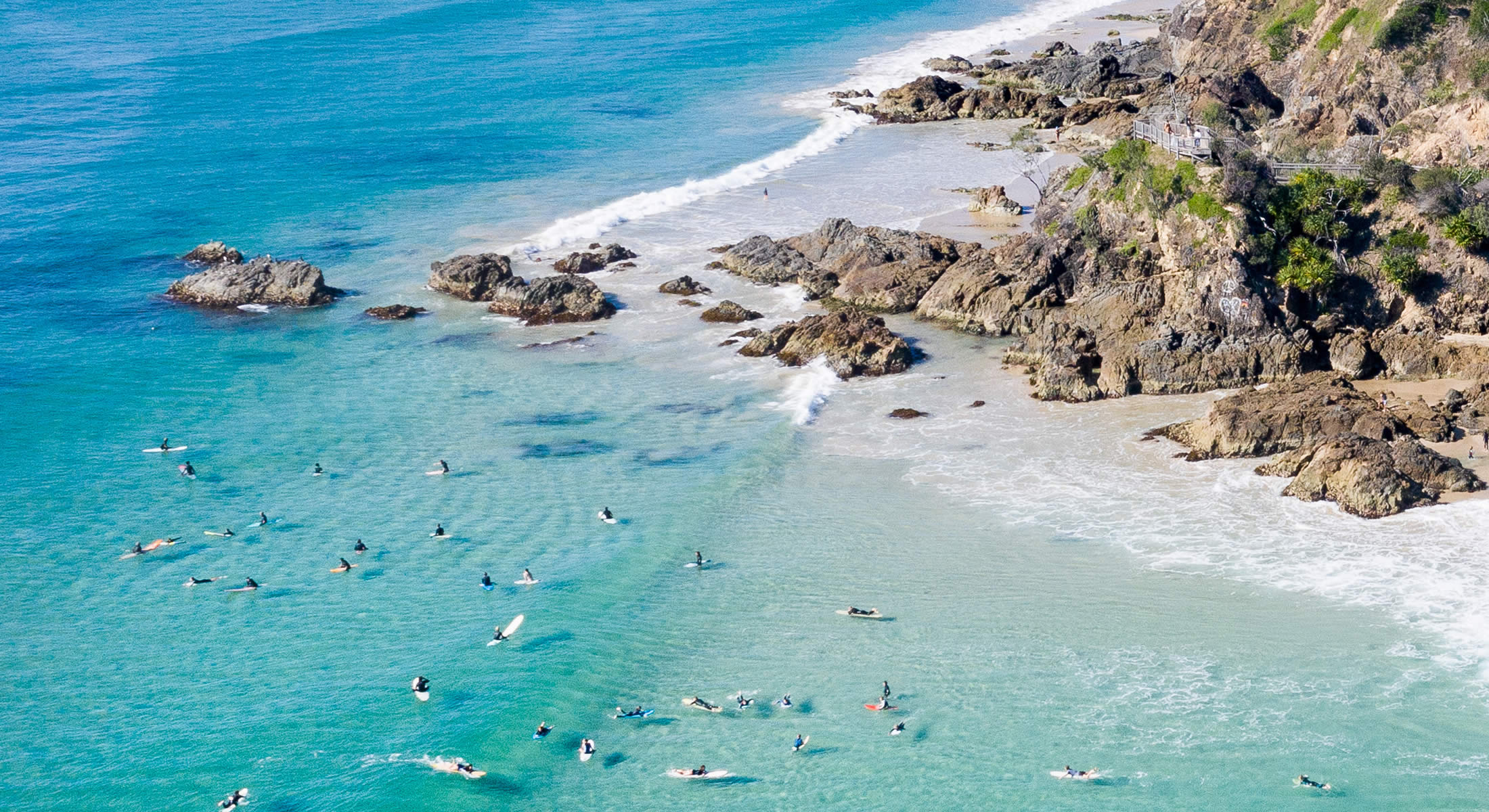 an Arial image of the Pass, Byron Bay