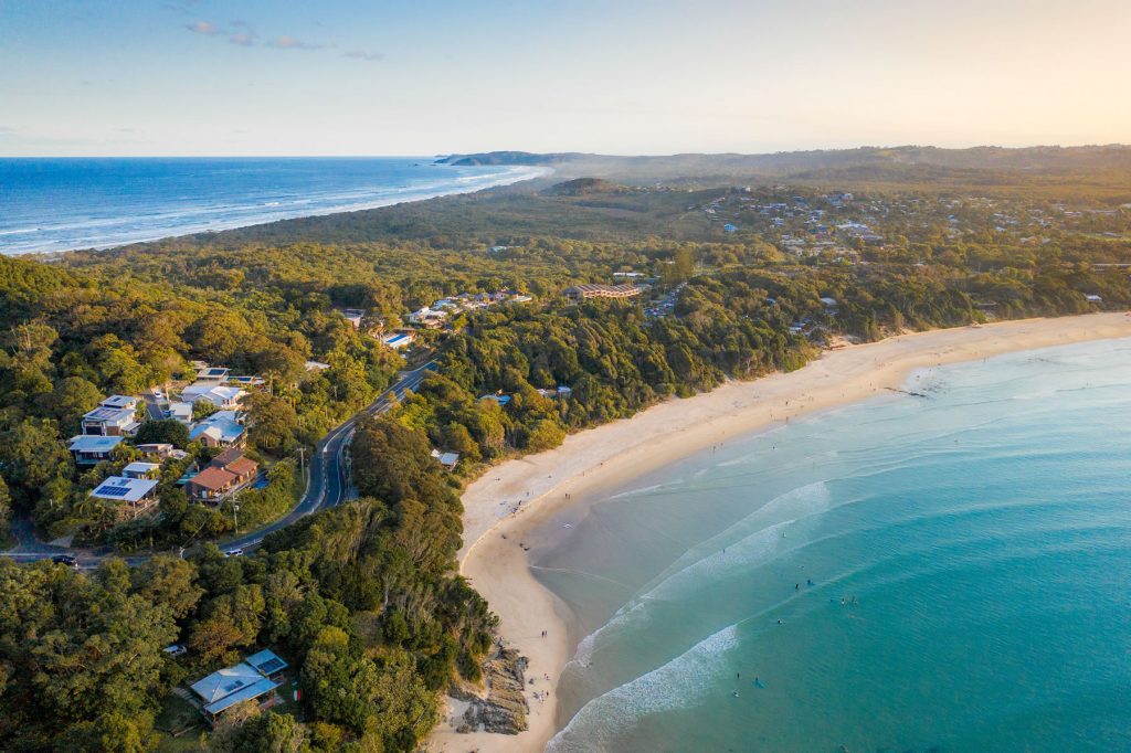 Arial image of Byron Bay